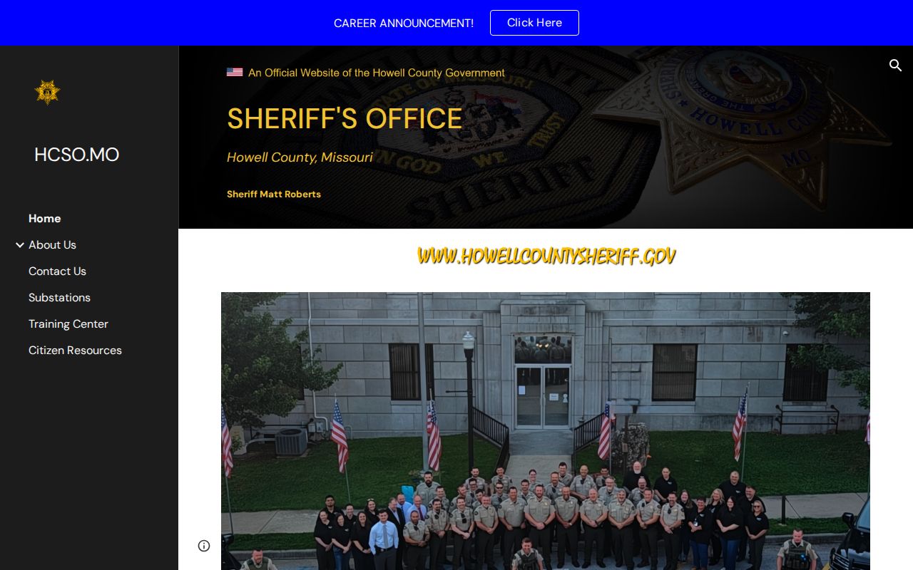 Current Howell County Sheriff public resources